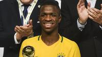 Rekrutan Real Madrid asal Brasil Vinicius Junior. (AFP/Martin Bernetti)