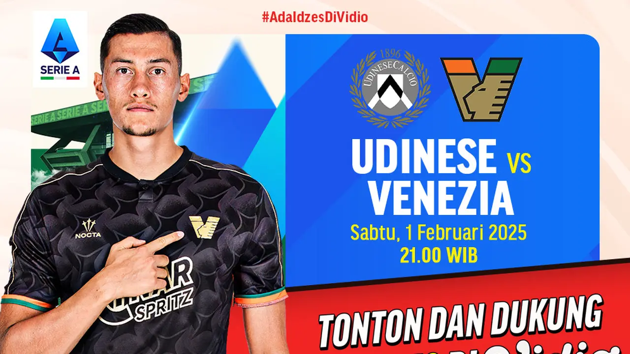 Link Siaran Langsung Liga Italia: Udinese vs Venezia di Vidio Pekan Ini