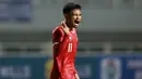 <p>Reaksi pemain Timnas Indonesia, Saddil Ramdani&nbsp;saat laga FIFA Match Day antara Timnas Indonesia melawan Timnas Curacao di Stadion Pakansari, Bogor, Selasa (27/09/2022). (Bola.com/Muhammad Iqbal Ichsan)</p>