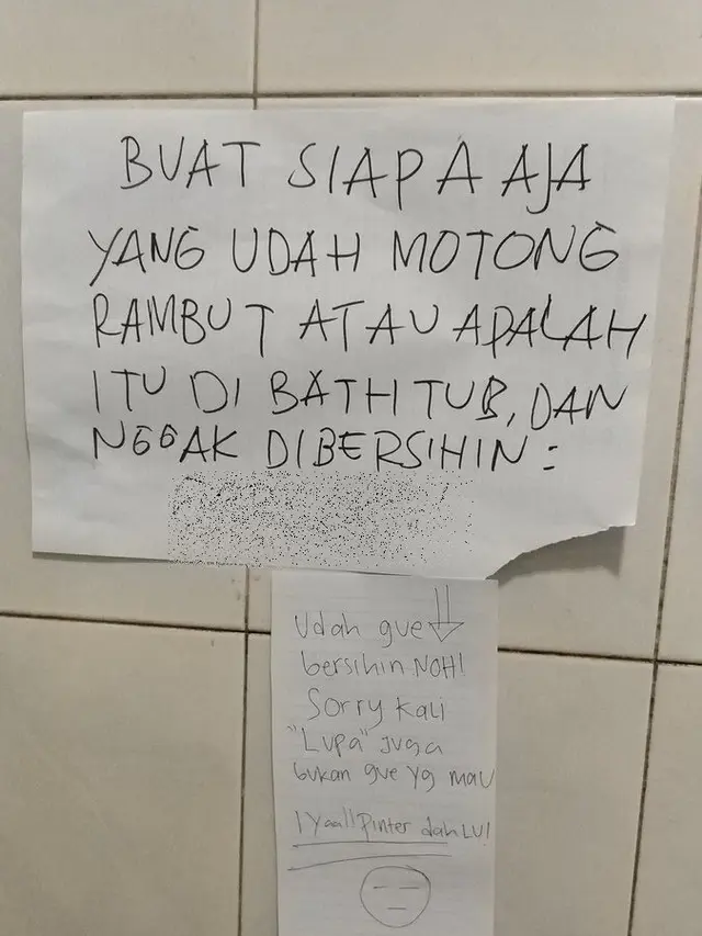 6 Peringatan di Kos Putri Ini Bikin Senyum Tipis, Kocak