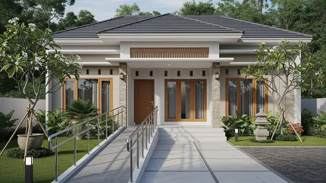Model Rumah Sederhana Ramah Lansia dengan Jalur Kursi Roda
