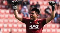 Kurniawan Kartika Ajie siap membuat gawang Persik Kediri tetap solid di Liga 1 musim depan. (Bola.com/Gatot Sumitro)
