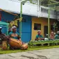 Suasana kampung seni dan wisata di Kanoman Timur Kota Cirebon. Foto (Liputan6.com / Panji Prayitno)