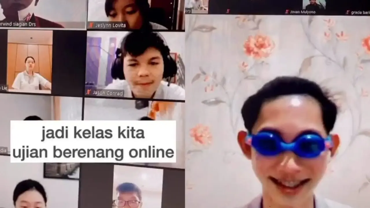 Ilustrasi Kelas Renang Daring