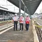 Menteri Perhubungan (Menhub) Budi Karya Sumadi meninjau proyek pengembangan KRL Yogyakarta-Solo (dok: BKIP)