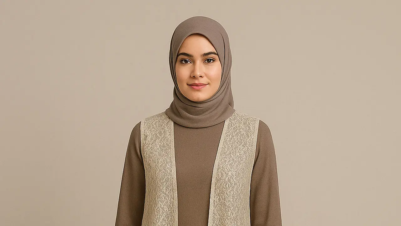 Outer Brokat tanpa Lengan untuk Gamis, Praktis dan Hasilnya Mewah (Foto: ChatGPT)