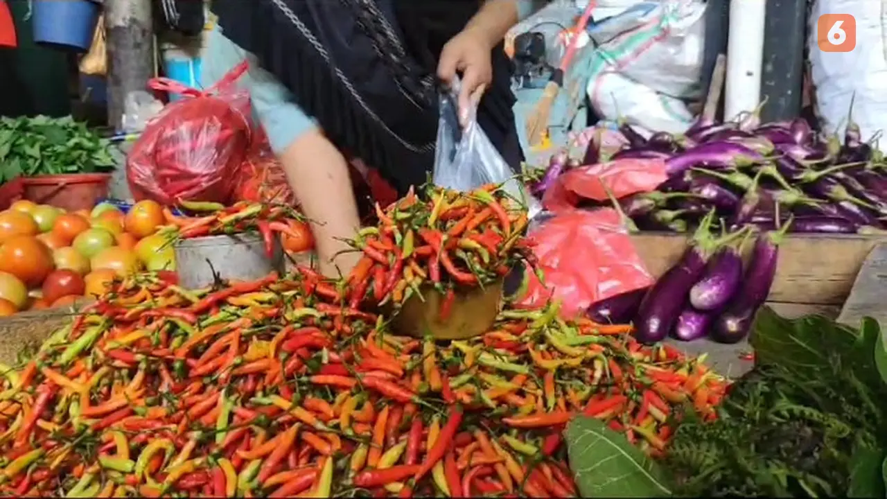 Cabai yabg dijual di Pasar Masomba Kota Palu