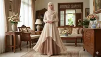 7 Tren Gamis Layer Modern Rok Depan Pendek untuk Lebaran 2026, Bikin Siluet Lebih Jenjang