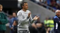Pelatih Barcelona, Luis Enrique, membeberkan kunci sukses timnya mengalahkan Leicester City di ICC 2016, Kamis (4/8/2016). (AFP)