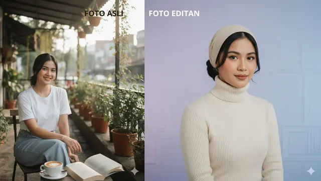 Prompt Gemini AI Edit Foto Gaya Retro 90-an (Foto: Gemini AI)