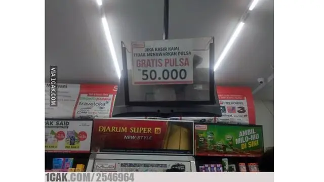 6 Tulisan di Supermarket Ini Nyelenehnya Bikin Kamu Mikir Keras