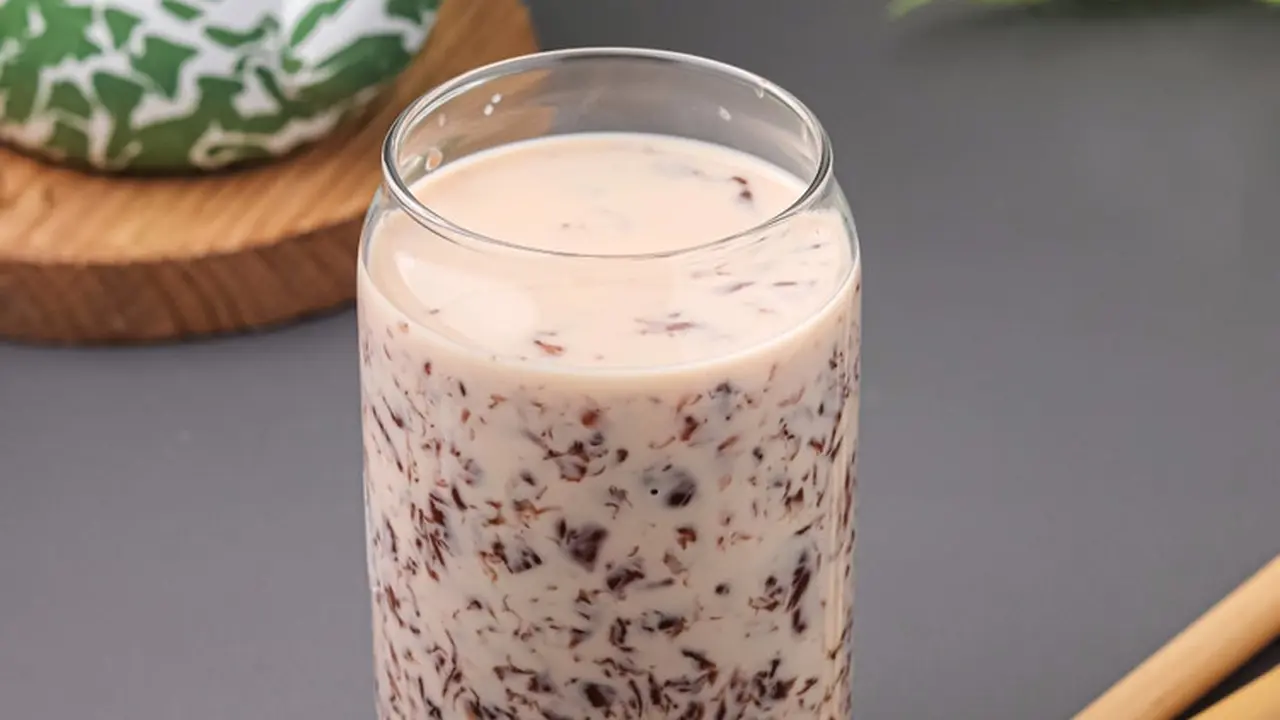 minuman es lumut jelly coklat