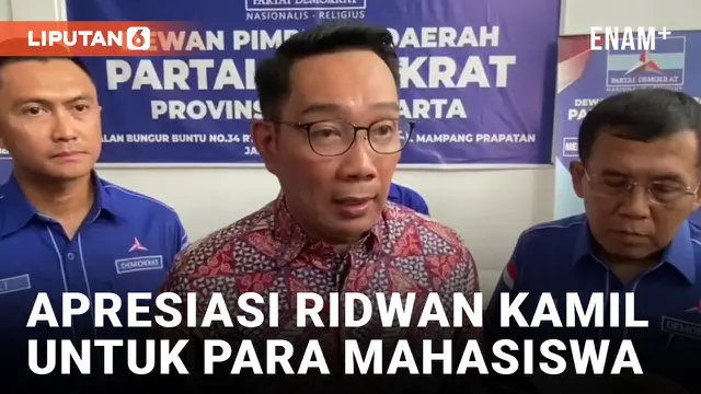 Ridwan Kamil Apresiasi Aksi Mahasiswa Tolak RUU Pilkada