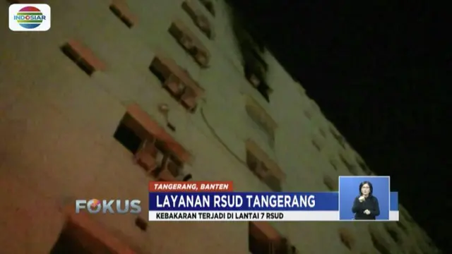 Pascakebakaran di RSUD Tangerang, ruang IGD masih belum digunakan karena aliran listrik belum tersambung.