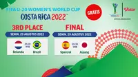 Link Live Streaming Final dan Juara ke-3 Piala Dunia Wanita U-20 2022 di Vidio