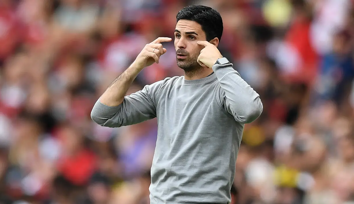 Mikel Arteta menjadi pelatih termuda di Liga Inggris musim 2022/2023 ini dan sementara membawa Arsenal memuncaki klasemen sementara Liga Inggris. Di samping Mikel Arteta, terdapat empat pelatih lain yang masuk dalam daftar 5 pelatih termuda di Liga Inggris saat ini. Berikut daftar lengkapnya. (AFP/Daniel Leal)