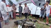 Kecelakaan beruntun melibatkan bus pariwisata di jalan menuju wisata Gunung Bromo Probolinggo (Istimewa)
