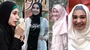 Banyak selebriti Indonesia takut akan pekerjaannya didunia entertainmen lantaran mengenakan hijab. Tapi tidak sedikit juga yang memantabkan hatinya untuk menutup auratnya.(dok. Bintang.com)