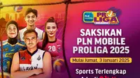 Jadwal pertandingan PLN Mobile Proliga 2025 Putaran I di Pekan 1 di Vidio. (sum. doc. vidio.com)