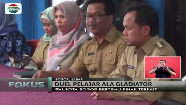 Walikota Bogor, Bima Arya, bertemu dengan pihak SMA Budi Mulia terkait kematian seorang siswa akibat duel ala gladiator. 