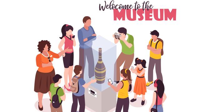Ilustrasi museum, pameran