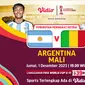 Jadwal dan Live Streaming Perebutan Juara 3 Piala Dunia U-17: Argentina vs Mali di Vidio