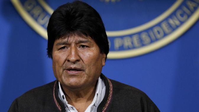 Presiden Bolivia, Evo Morales, resmi mengundurkan diri pada Minggu, 10 November 2019 setelah 13 tahun memerintah negara ini. (AP / Juan Karita)