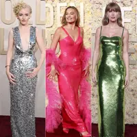 Gaya Selebritis Dunia Dibalut Busana Sequin saat Golden Globe Award. [Instagram]