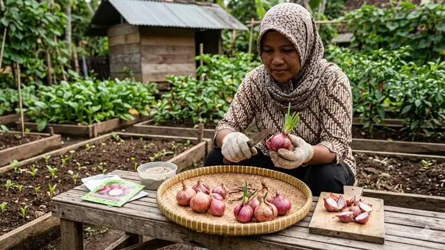 Cara Menanam Bawang Bombay (Foto: Gemini AI)