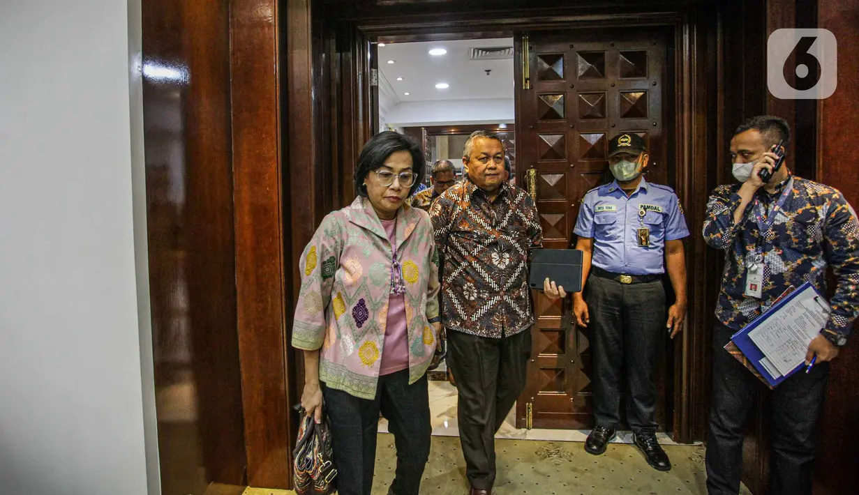Rapat kerja ini dengan agenda Pengambilan Keputusan mengenai Asumsi Dasar dalam Pembicaraan Pendahuluan Rancangan Anggaran Pendapatan dan Belanja Negara (RAPBN) Tahun 2024. (Liputan6.com/Faizal Fanani)