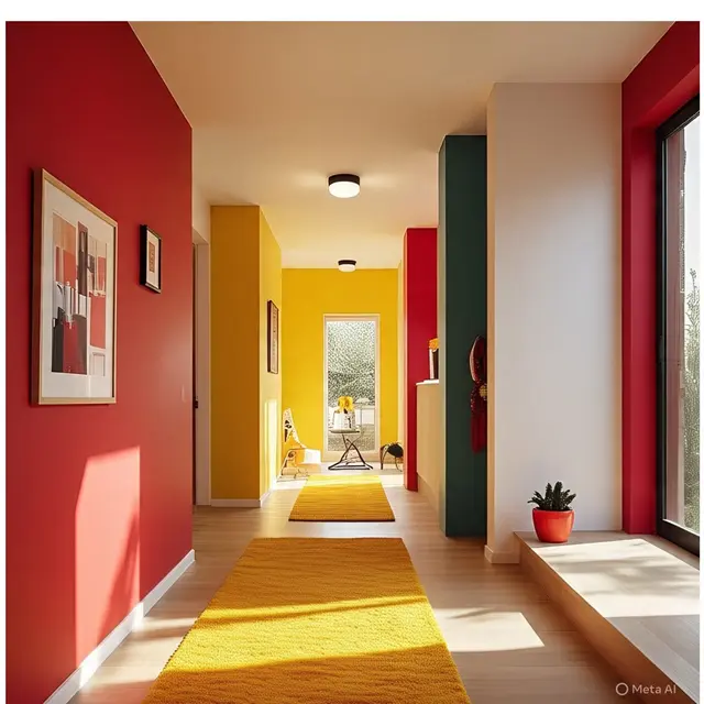 5 Inspirasi Kombinasi Warna Rumah Merah dan Kuning, Bikin Ruangan Makin Estetik