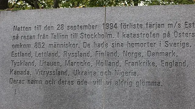 Monumen peringatan tragedi MS Estonia yang tenggelam pada 28 Septemner 1994 (Wikimedia Commons)