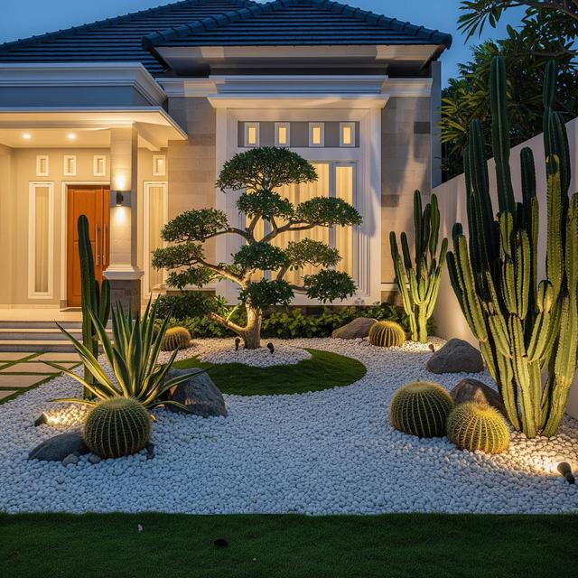 Model Rumah Sederhana Tapi Mewah dengan Taman Depan Kecil