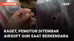 Insiden mengerikan dan tidak terduga dialami oleh seorang pemotor perempuan ini saat berkendara