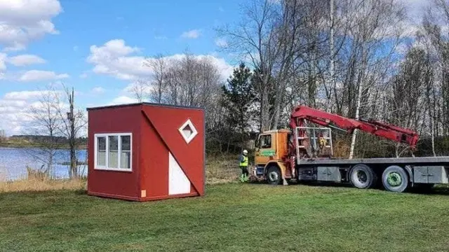Rumah lipat bak origami di Latvia (Brette Haus)