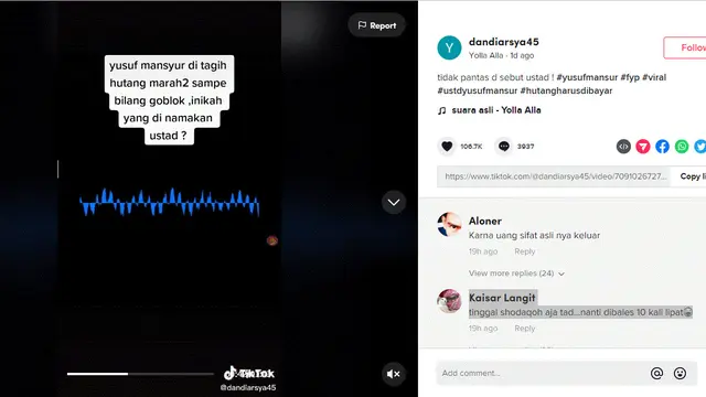 Percakapan Diduga Ustaz Yusuf Mansur yang marah-marah saat ditagih hutang