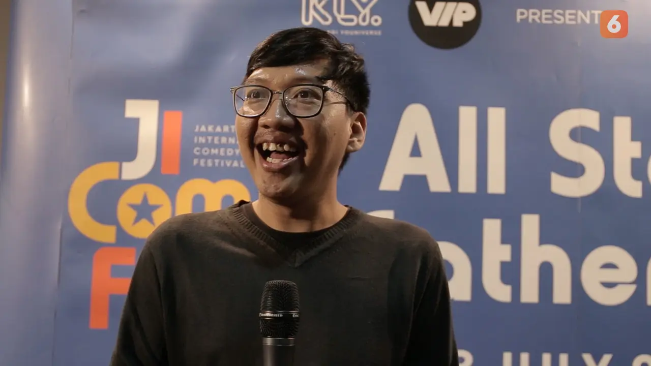 Komika Hernawan Yoga alias Wawan Cikuk di sela-sela All Stars Gathering Festival JICOMFEST 2019 di Kantor KapanLagi Youniverse (KLY), Jakarta Pusat, Kamis (18/7/2019).