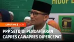 Sandiaga Uno menyatakan Partai Persatuan Pembangunan, PPP, konsisten mendukung Ganjar Pranowo dalam pilpres mendatang. PPP juga menyetujui usulan Komisi Pemilihan Umum, KPU, untuk mempercepat waktu pendaftaran calon presiden  dan calon wakil presiden...