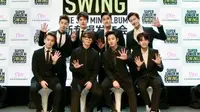 Super Junior-M yang muncul dalam konferensi pers dengan karya terbaru mmebuat penggemar histeris.