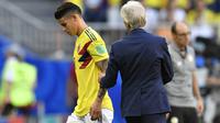 James Rodriguez mengalami cedera. (AP/Martin Meissner)