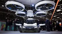 Mobil terbang Pop.Up buatan Airbus dipamerkan di Geneva Motor Show 2017 (Foto: CNET). 