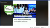[Cek Fakta] Kemenkumham Berikan Status WNI pada Ratusan WNA Tanpa Identitas?
