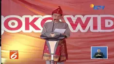 Presiden Jokowi terima gelar kehormatan Rajo Balaq Mangku Negara dari warga Komering, Sumatra Utara.