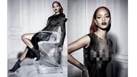 Rihanna berpose pamer dada untuk pemotretan Dior