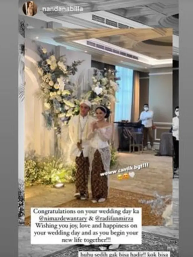6 Momen Pernikahan Nimaz Dewantary dan Radifan Mirza, Penampilannya Curi Perhatian