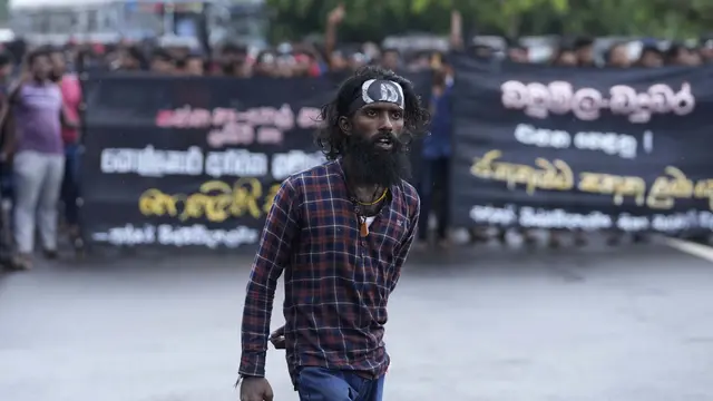 Bentrokan Mahasiswa dan Polisi di Sri Lanka