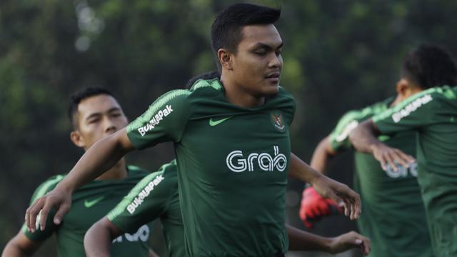Pemain Timnas Indonesia U-22, Rachmat Irianto. (Bola.com/Vitalis Yogi Trisna)
