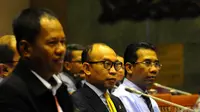 Menteri Keuangan Chatib Basri mengaku akan segera mempersiapkan aturan pelaksanaan terhadap RUU Perasuransian, Jakarta, Senin (15/9/2014) (Liputan6.com/Andrian M Tunay)