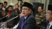 Menteri Agama Lukman Hakim Saefuddin menggelar sidang isbat penentuan awal Ramadan, Minggu (5/6) sore. (Liputan6.com/Faizal Fanani)