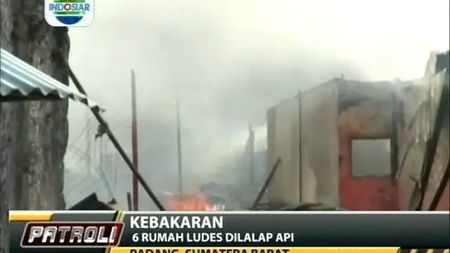 Kebakaran, 6 Rumah Ludes Dilalap Api